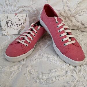 Keds Pink Canvas Lace-Up Sneakers | Women’s 7